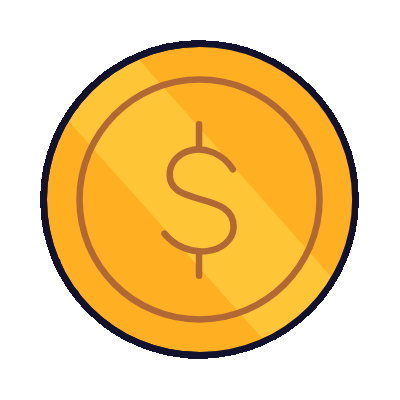 A coin icon representing funding